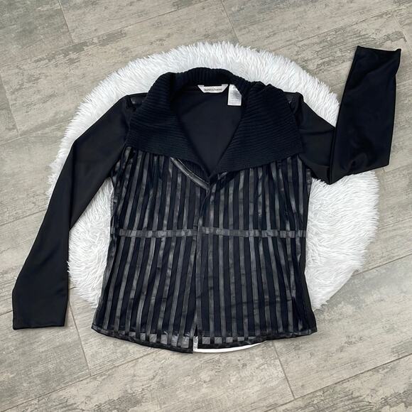 Draper’s & Damon’s Jackets & Blazers - DRAPERS & DAMONS faux leather sheer front coat,  jacket. Size medium